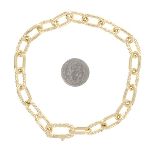David Yurman Madison Chain 8.5mm Men's Size Large Bracelet 9 1/2" YellowGold 18k - Picture 4 of 6